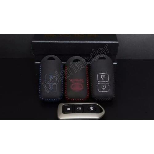 Only Red Car key case hand sewing real leather remote key packet for TOYOTA OLD CAMRY