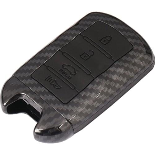 Smart Remote Fob Key Case Shell Cover Carbon Fiber Look For KIA K9 Cadenza K7 Smart Remote Key Jacket Case Car-styling Cover