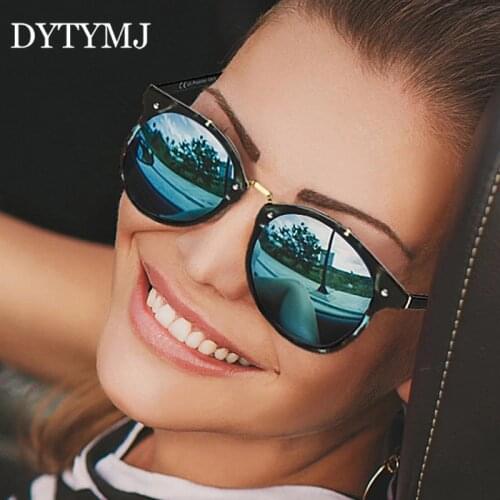 DYTYMJ Vintage Round Sunglasses Women 2021 Brand Designer Retro Sun Glasses Women Fashion Glasses Mirror Lunette De Soleil Femme
