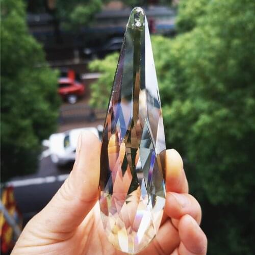 Top Quality 12pcs 118mm Beautiful Cognac Lighting Decor Pretty Chandelier Parts Crystal Lamp Pendants Drops DIY Home Decoration