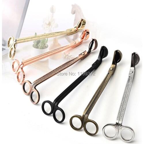 100pcs 18cm Stainless Steel Candle Scissors Wick Trimmer Snuffers Gift Oil Lamp Trim Scissor Cutter Snuffer Tool Tools