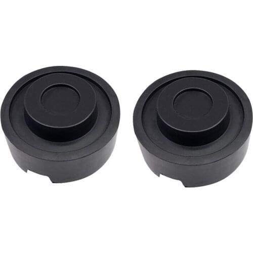 2Pcs 6.5cm Universal Black Rubber Slotted Floor Jack Pad Frame Rail Adapter for Pinch Weld Side Pad