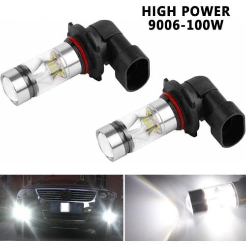 2PCS Super White 9006 HB4 LED 2323 100W DRL Fog Light Bulbs Daytime Running Lights Car Fog lamp Car Accessories