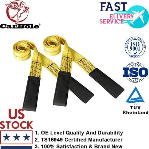 2 Pack 6' x 2" Lift Sling Tow Cargo Straps With Loops Heavy Duty Rigging Webbing Made With Industry Standard Polyester Webbing