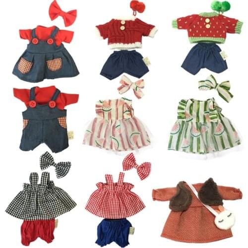 30cm Doll Clothes for Rabbit/Cat/Bear Plush Toys Skirt Sweater Suit Accessories for 1/6 BJD Dolls Gifts for Girls Children
