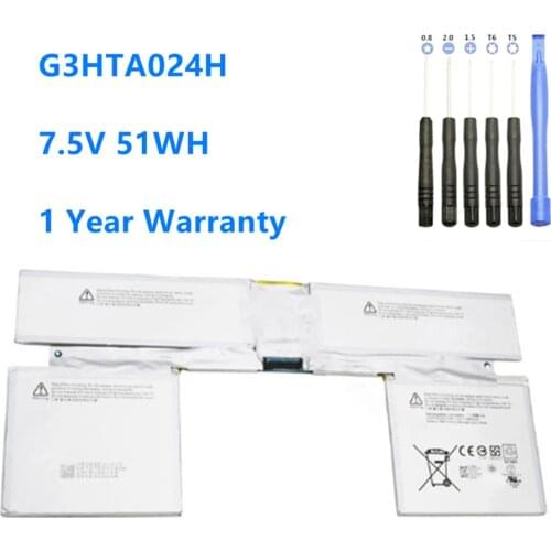 G3HTA021H G3HTA023H G3HTA048H Keyboard Battery For Microsoft Surface Book 1 13.5" inch Keyboard base G3HTA024H Battery 7.5V 51WH
