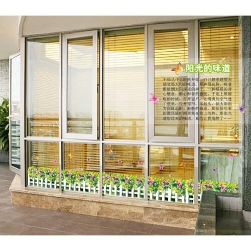 Free shippingnew fashion products Dream Garden home decorative wall sticker decals Flower and butterfly Fencer 7025AB