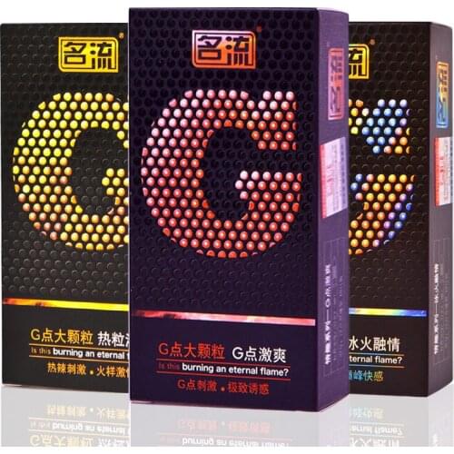 Adult Large Oil Condom G-Point Condom Delay Ejaculation Condones Big Particle Stimulation Penis Sleeve Sex Toy 10 Pcs TK-ing