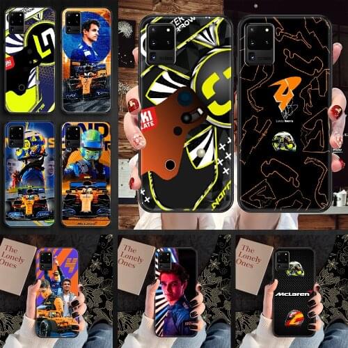 Racing Lando Norris Phone case For Samsung Galaxy Note 4 8 9 10 20 S8 S9 S10 S10E S20 Plus UITRA Ultra black soft bumper 3D