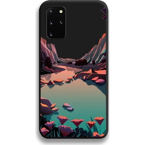 Hand painted Landscape art Phone Case For Samsung Galaxy S21 Plus Ultra S20 FE M11 S8 S9 plus S10 5G lite 2020
