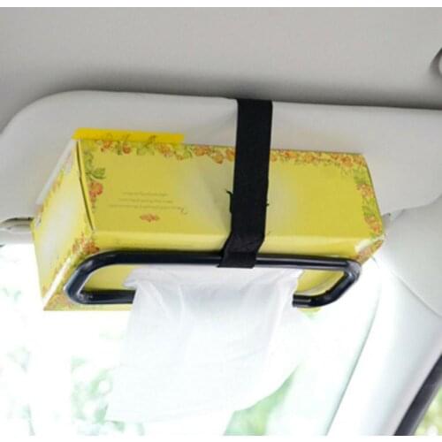 Tissue Box Holder Hanging Space-saving Elastic Bandage Convenient Napkin Clip for Sun Visor