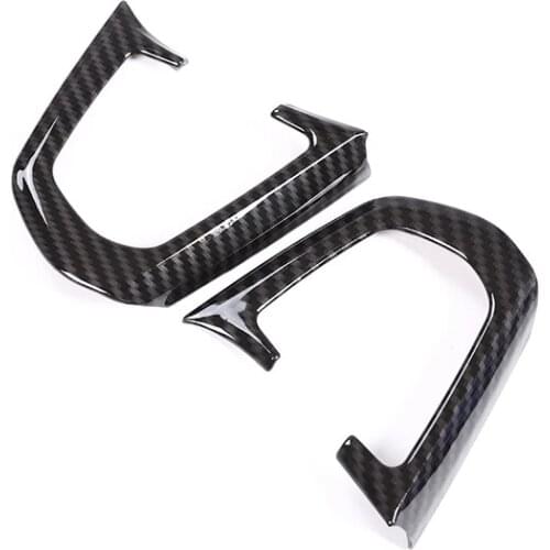 For BMW 5 Series G30 2018 For BMW X4 G02 2018 Car Parts Carbon Fiber ABS Chrome Interior Steering Wheel Button Frame Trim 2 Pcs