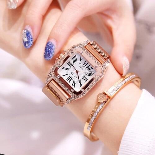 DOBROA Women's Watches With Rhinestones