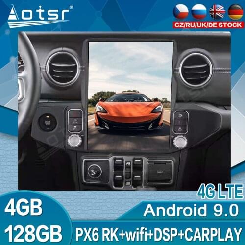 Tesla Screen For JEEP Grand Wrangler JK Android Radio 2018 2019 2020 2021 Car Multimedia GPS Navigator Video Player Autoradio