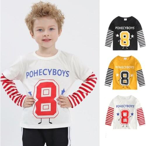 Toddler Boys Tshirts Girl Tshirt Children Tops Long Sleeve T Shirt For Boys Kids sportsuit casual Clothes 2 3 4 5 6 Years