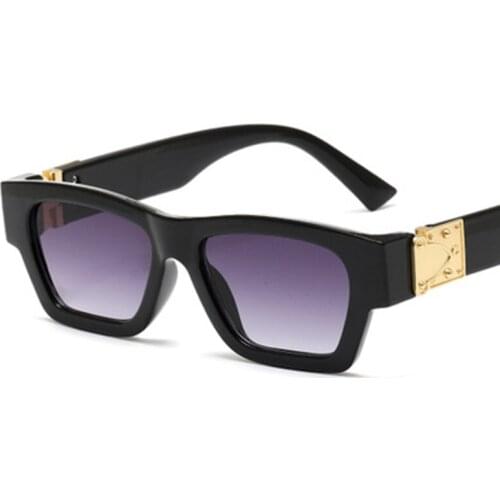 Gradient Retro Thick Frame Big Shades Acetate Square Sunglasses Oversized Women Men
