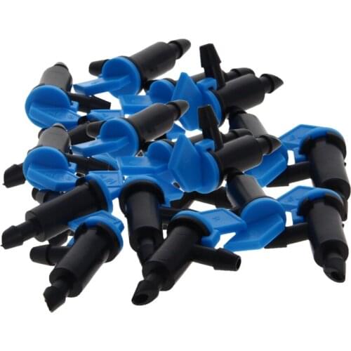 MroMax 10/25/30pcs Red Flag Dripper Quick-plug Plastic 4/8/16L Red Flag Dripper Interface Inner Diameter 4mm Total Length 40mm