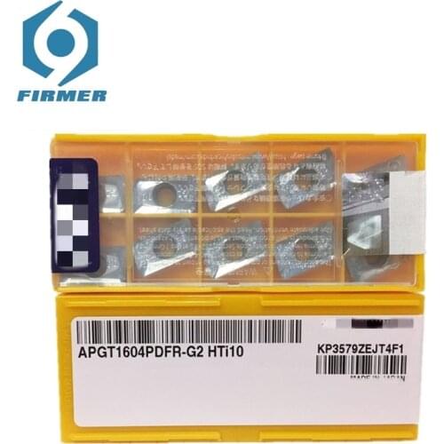 Carbide Inserts 10pcs APGT1604PDFR-G2/APGT1135PD-G2/H2 HTi10 Lathe Tool Turning Tool Milling Cutter For Iron Aluminum