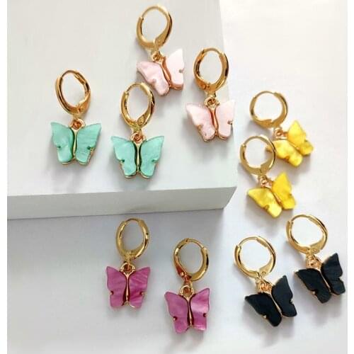 Fashion Style Womens Earrings Stud Earrings Butterfly For Women Bohemian Fashion Jewelry 2020 Geometric Shape Stud Earrings