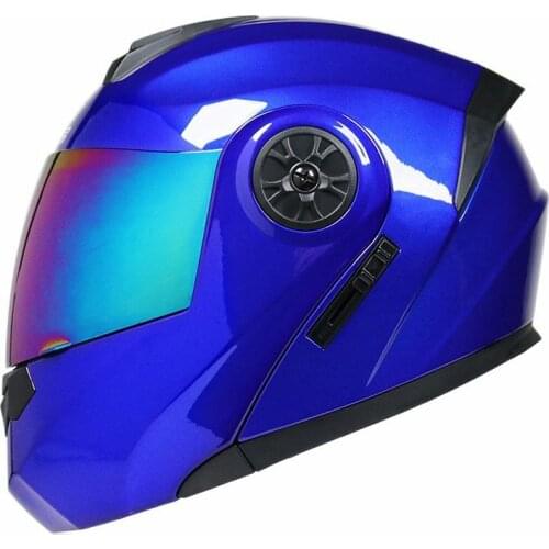 Cool Racing Modular Dual Lens Helmet Full Face Safety Flip Up Motorcycle Helmet Casco Capacete DOT Casque Moto