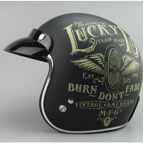 TORC Lucky 13 motorcycle helmet Vintage T50 scooter open face helmet Moto casco DOT approved motocicleta capacete