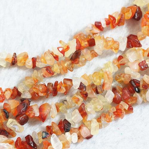 Natural Gouache agat stone carnelian onyx irregular gravel 5-7mm hot diy jewelry loose beads 35" B540
