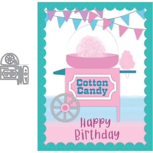 2021 New Cotton Candy Vehicle Metal Cutting Dies Stencil Craft Die Cut Mould Decoration Template for Scrapbooking Design Model