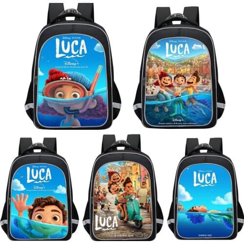 Original Luca Alberto School Bag Disney New Movie Luca Print Waterproof High Capacity Backpack Student School Bag Knapsack