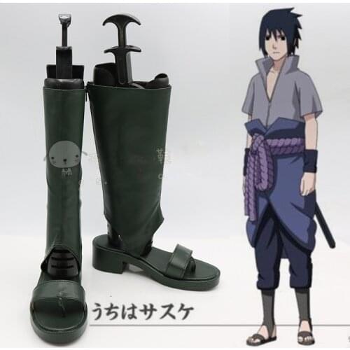 Black Short Fluffy Layered Synthetic Hair Wigs Uchiha Sasuke Cosplay Shoes Wig Heat Resistance fiber + Wig Cap