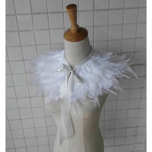Hackle feather capelet # FC16007