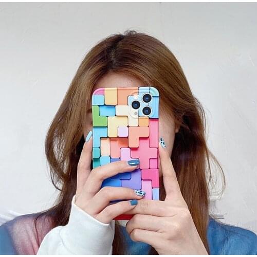 Color splicing 12pro Max iPhone 11 mobile phone case with personalized silicone all-inclusive edge is more resistant to fall