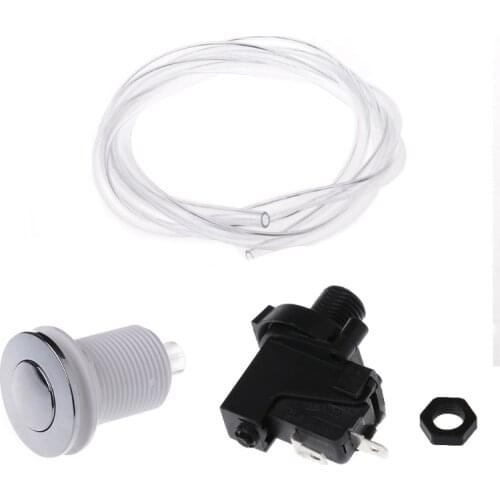 Bath Tub Spa Waste Garbage Disposal Self-Lock Air Switch Push Button Air Hose 16A