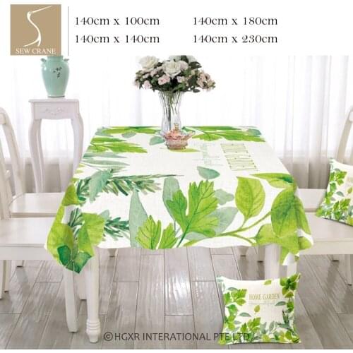SEW CRANE Linen Tablecloths On The Table