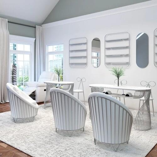 Customizable Coffee Shop Nail Salon Chair Modern Simplicity Salon Sofa Bedroom Furniture Dining Chairs Reception Seat Sofa