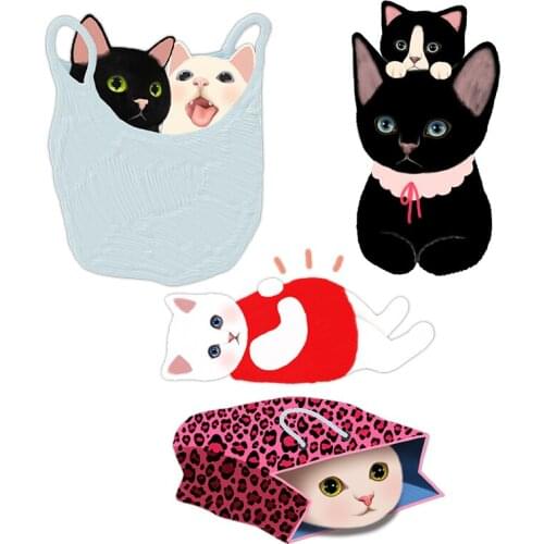 Three Ratels CM28 Funny kitten Sticker for Childrens bedroom kitchen bathroom PVC sticker for gift laptop