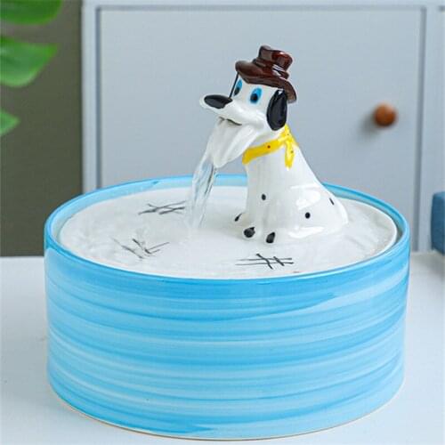 USB Drinker for Cats Ceramic Pet Cat Water Fountain Indoor Decor Dog Drinking Bowls Automatic Dog Waterer Bowl Cat Accessories