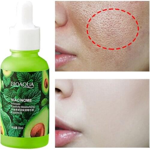 1Pcs Face Serum Moisturizing Nourish Brighten Firming Anti-Wrinkle Lighten Pores Oil Control Avocado Extract Skin Care 30ml
