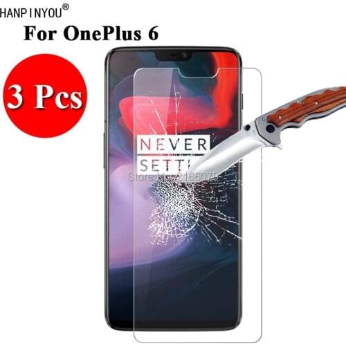 3 Pcs/Lot 9H 2.5D Tempered Glass Screen Protector For OnePlus 6 A6000 A6003 One Plus 1+ 6 6.28" Protective Film + Clean Tools
