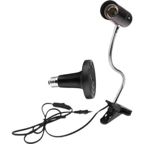 1 Set Reptile & Amphibian Heat Lamp Holder Infrared Heater Light 220V-240V