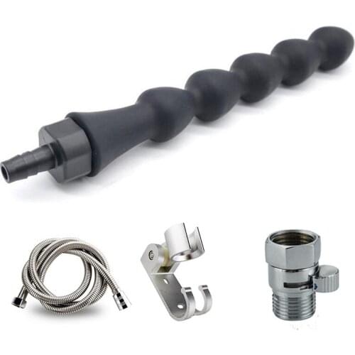 1 Set Silicone Enema Shower Nozzle For Ass Healthy Rectal Anal Syringe Douche System Gay Vaginal Cleansing Anal Cleaner