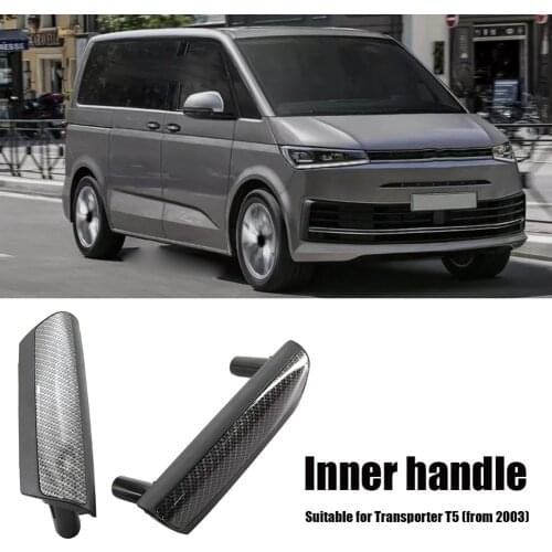 1 Pair Carbon Fiber Car Interior Door Pull Inner Door Panel Handle Auto Accessories for Volkswagen Transporter T5 Multivan V