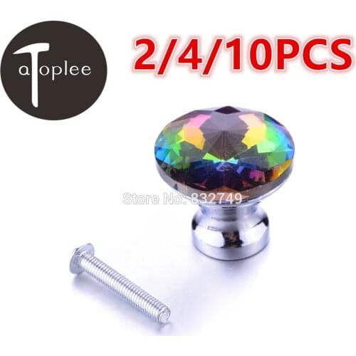 2/4/10PCS Colorful Cabinet Knobs Drawer Door Wardrobe Pull Handle Decorative Furniture Drawer Door Cupboard Handle Knob
