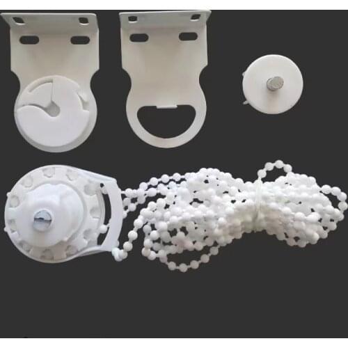 28/38mm Tube Roller Blind Hardware Part Bracket with 150cm Long Bead Chain Curtain Rolling Holder Clip Shutter Accessories
