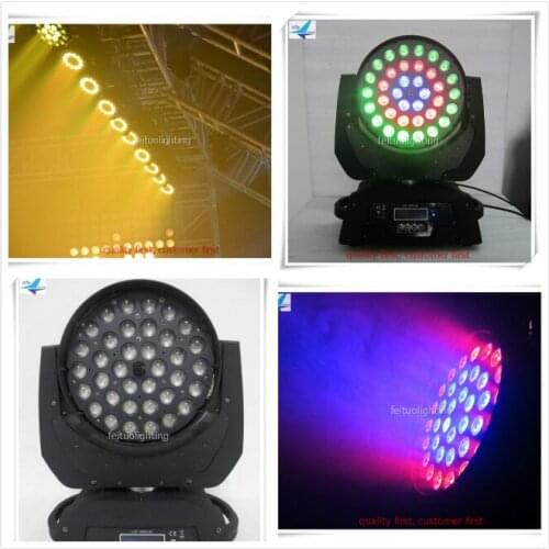 H-4Pcs-12Pcs Dj Disco zoom wash lights 36 x 10 watt 4in1 circle control led moving head beam wash light dmx Marco effect