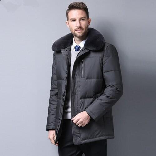 90%White Duck Down Jacket Clothes 2020 Men Rabbit Fur Collar Warm Parkas Casaco Masculino SRYF868 MY798