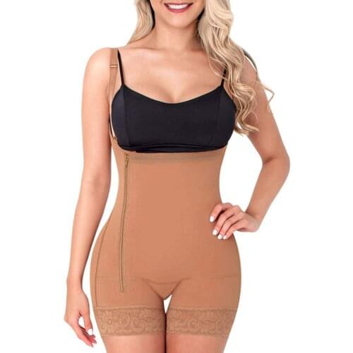 Womens Shapewear Girdles Colombianas Reductorasy Moldedadoras Measure Zipper Body Shaper Abdomen Control Waist Trainer