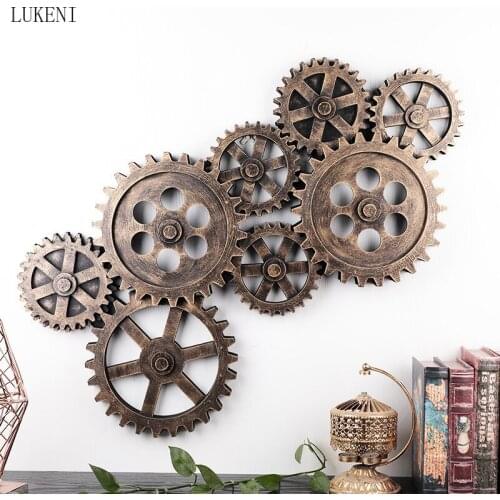 Creative Piece Wall Decoration American Retro Gear Wall Hanging Home Bar Restaurant Wall Decoration Wall Decoration Pendant