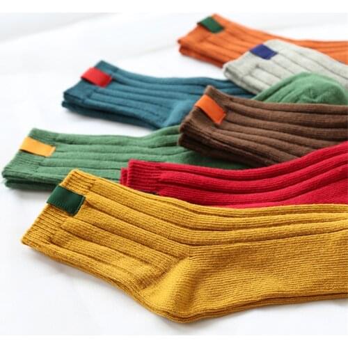 Hot Fashion Retro Striped Womens Autumn Spring Winter Socks For Woman Funny Sock Female Warm Meias Short Socks Calcetines Mujer