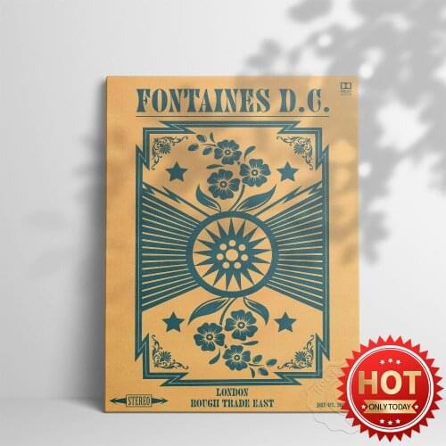 Music Band Fontaines D.C. Poster, Punk Music Wall Art, London Live Gig Prints Art, Bar Pub Club Wall Stickers, Home Room Decor