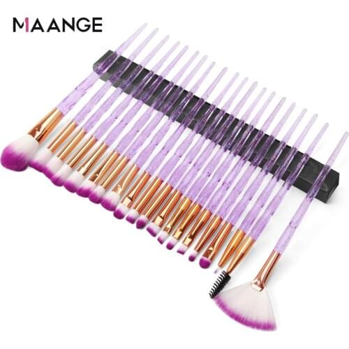 MAANGE Pro 4-20Pcs Diamond Makeup Brushes Set Fan Powder Eyeshadow Contour Beauty Cosmetic Colorful for Make Up Tool Maquiagem
